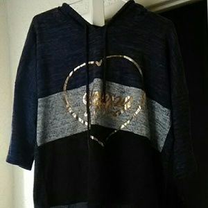 Happy ombre hoodie crop